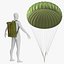Military Parachute Backpack and Parachute Collection