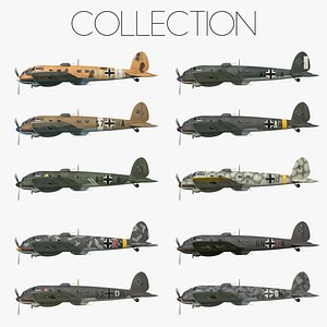 3D heinkel 111 bomber -