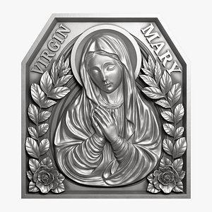 Virgin Mary Bas Relief - 2 3D model