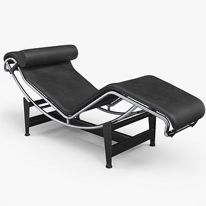 3D Modern Chaise Longue Black model