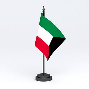Table Flag Kuwait 3D model