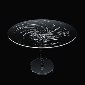 Modern Acrylic Coffee Table Water Vortex Effect