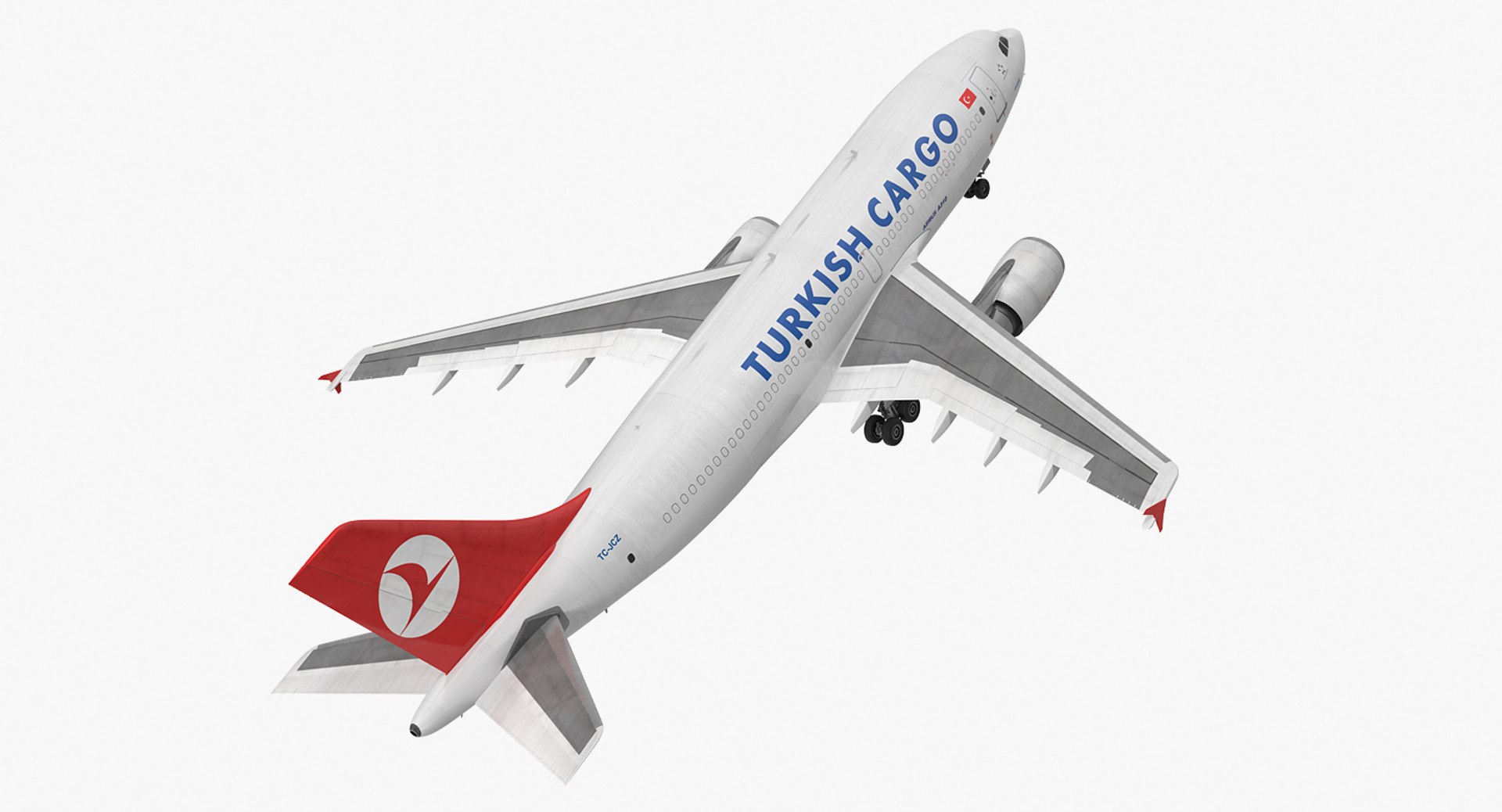 Airbus A310-300F Cargo Aircraft Turkish Cargo 3D model preview