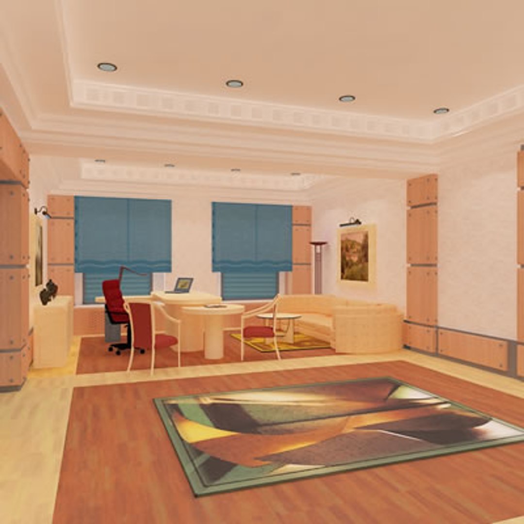 3ds Max Hall Lounge Interior