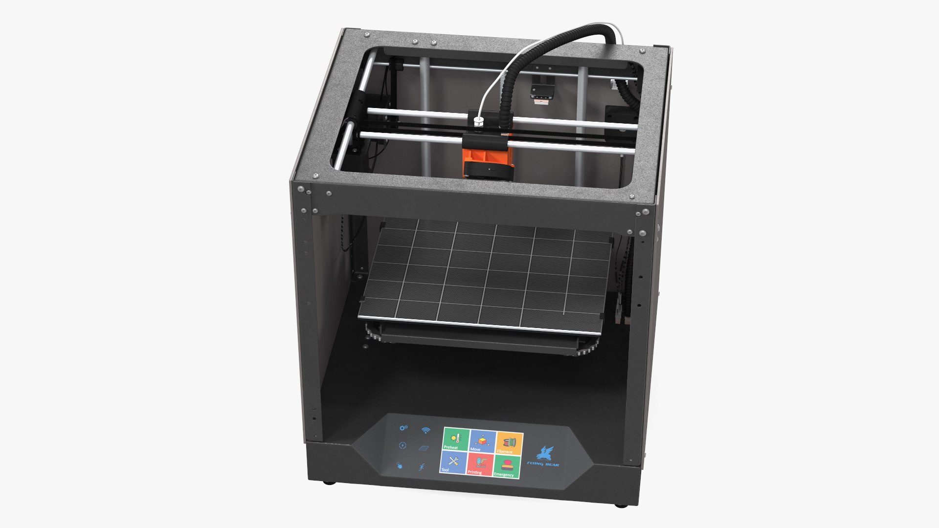 3d Printer Rigged 3D model preview