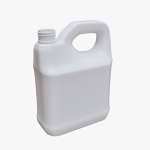 White Plastic Oil Can Bottle F Style