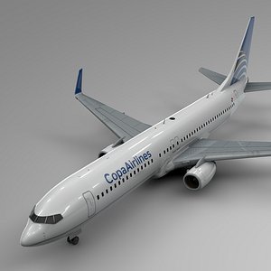 3D copa airlines boeing 737-800 model