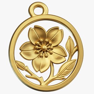 Botanical Flower Charm model