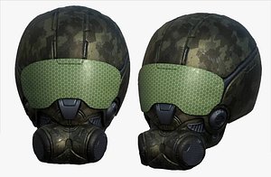 3D helmet sci fi
