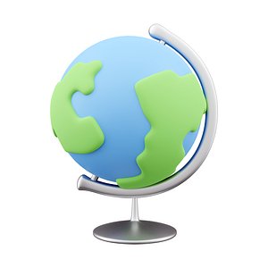 3D Earth globe icon