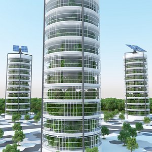 Hydroponics Vertical Farm Buildings 01 model