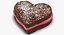 3D model heart shaped brownie