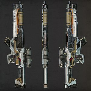 Futuristic Assault Rifle 3D model