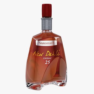 The bottle of cognac 3D
