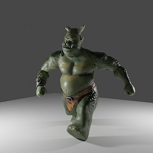 fat green ogre 3D model