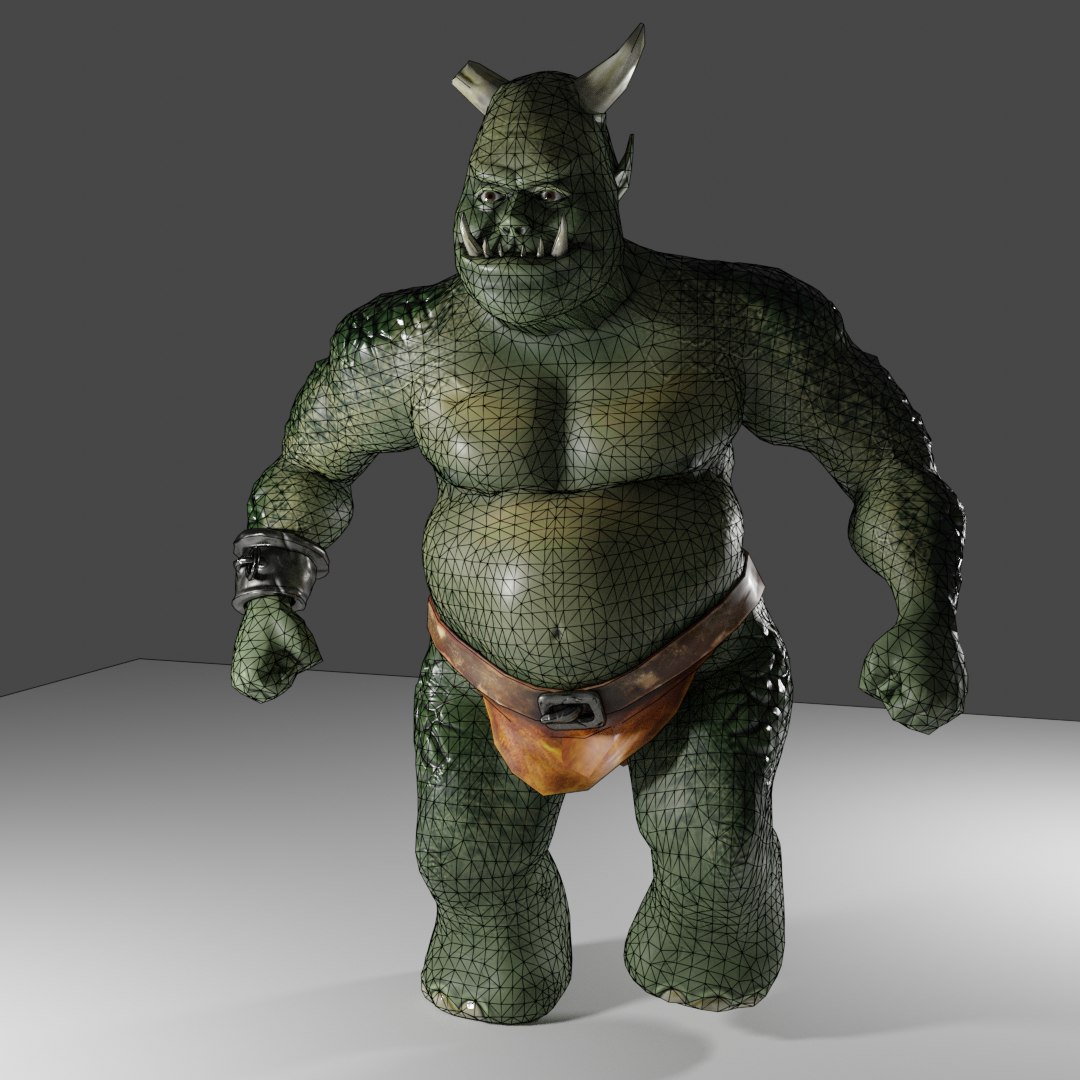 Fat Green Ogre 3D Model - TurboSquid 1621341