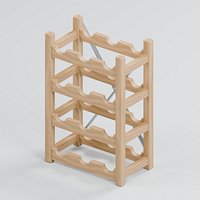 Freestanding Twelve Bottle Timber Wine Rack