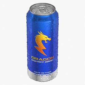 Energy Drink Can With Droplets 500ml