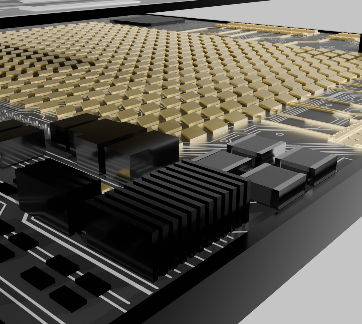 3D CPU With Heat Emitting Parts Model - TurboSquid 2253244