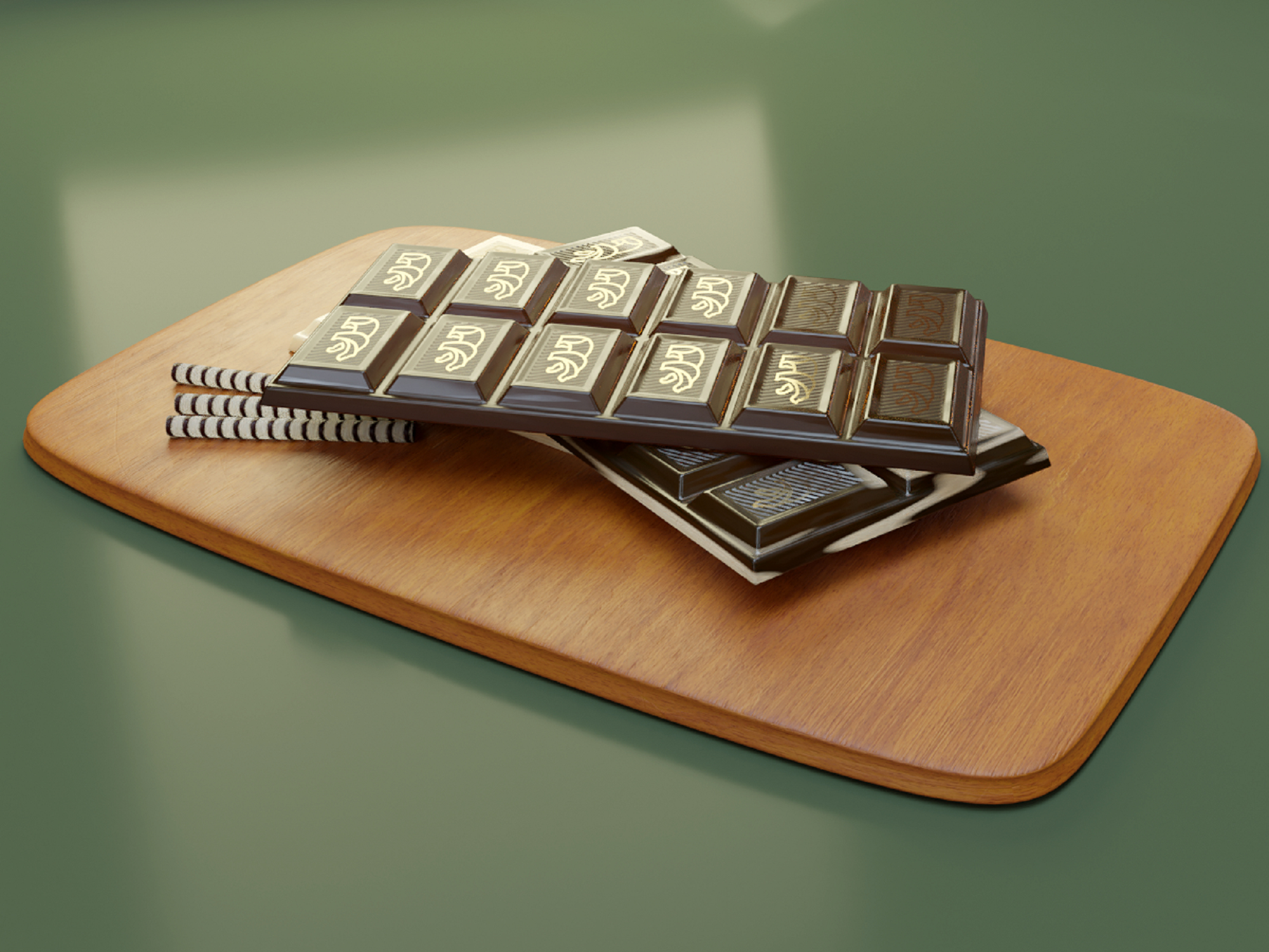 diverse custom chocolate bars3d模型