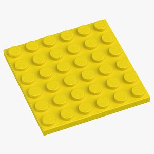 3D lego plate 6x6 flame