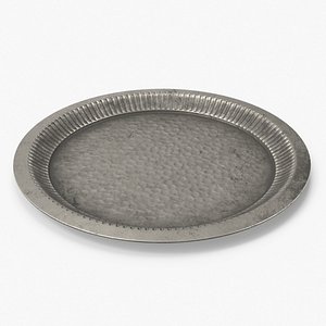3D model Arabic Antique Silver Tray