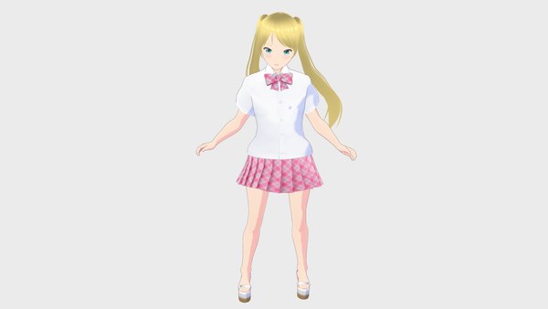 Image - Girl Cartoon Character T Pose, HD Png Download - vhv