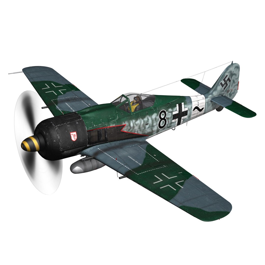 Focke Wulf - Fw190 3D Model - TurboSquid 1149829