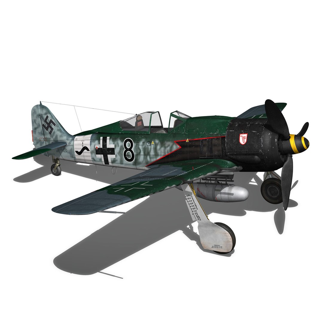 Focke Wulf - Fw190 3D Model - TurboSquid 1149829