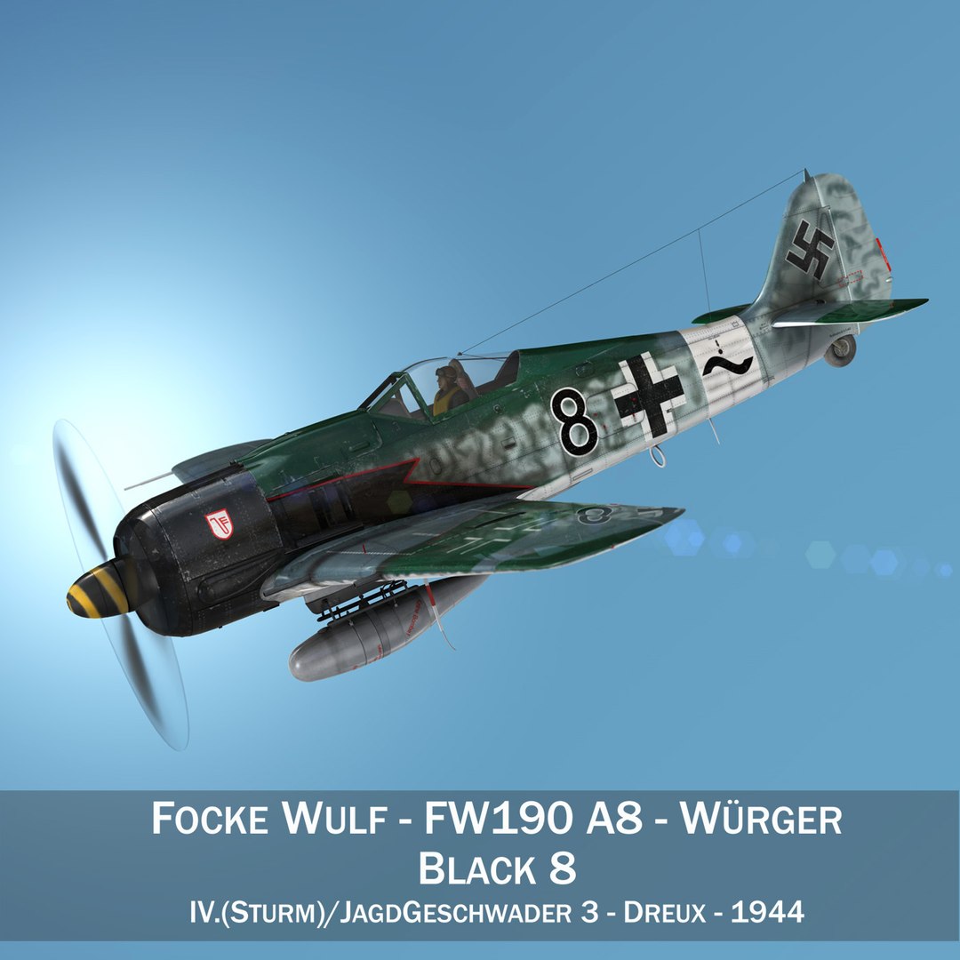 Focke Wulf - Fw190 3D Model - TurboSquid 1149829