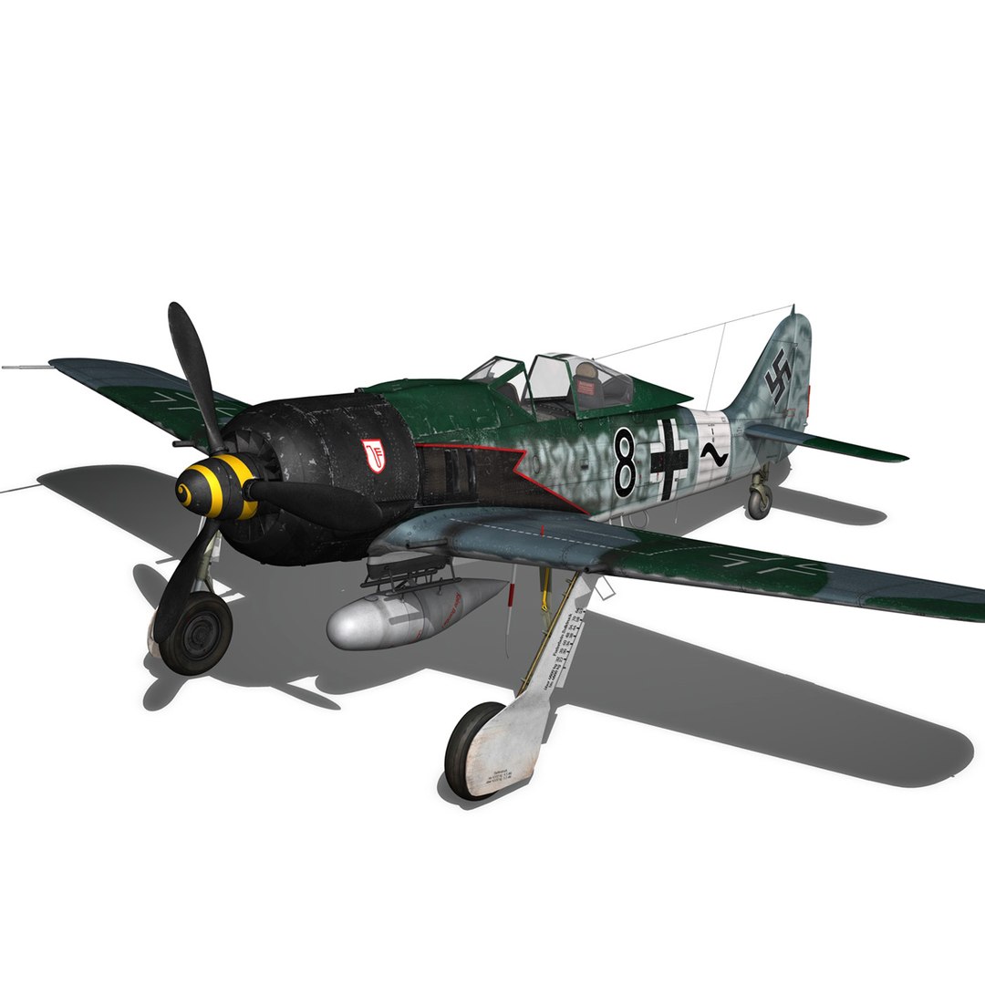 Focke Wulf - Fw190 3D Model - TurboSquid 1149829