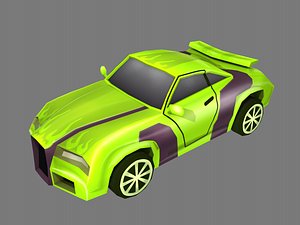 3D cartoon car