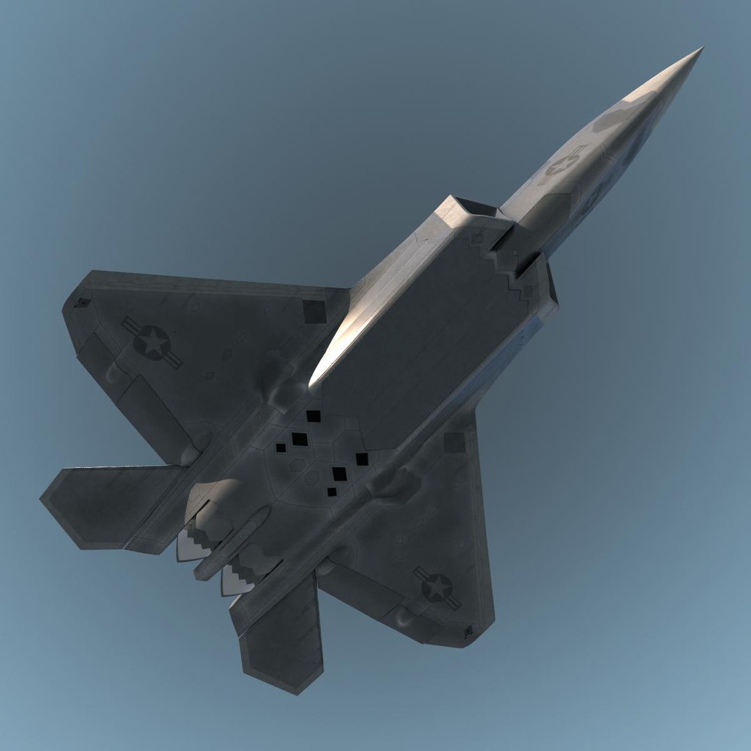 3d realistic f-22 raptor v2