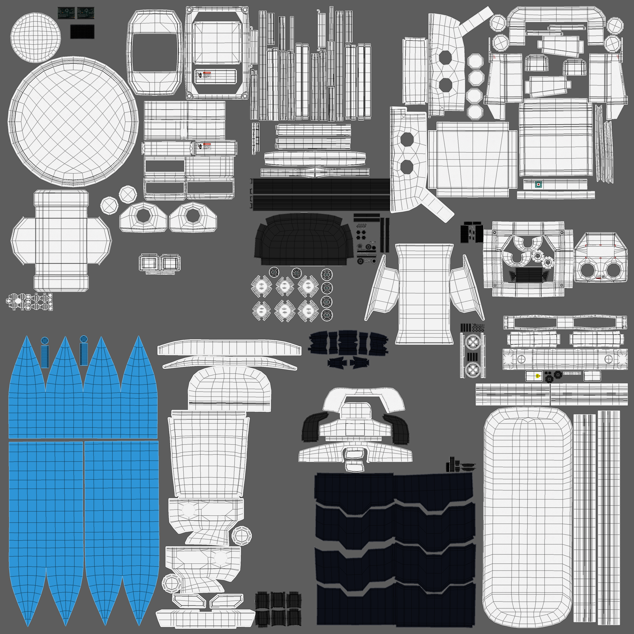 3d sci fi medical medpod model