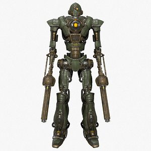 sci-fi military soldier mech 3D