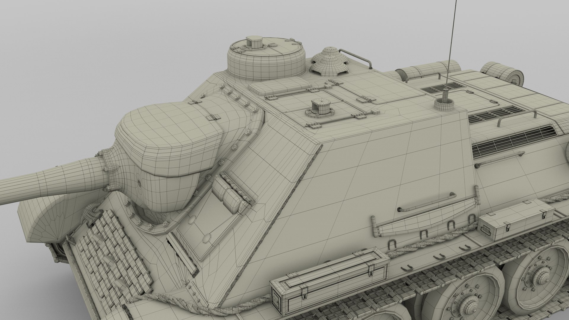 Soviet Tank Destroyer T 3d Model