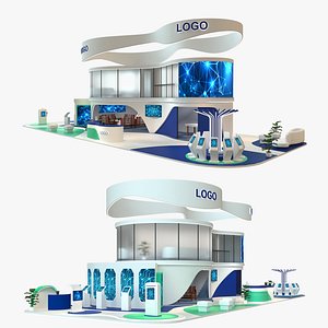 Exhibition Booth 25 x 10 Technology G03 3D model