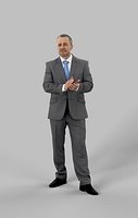 Business Man Standing While Clapping Hands Fortitude