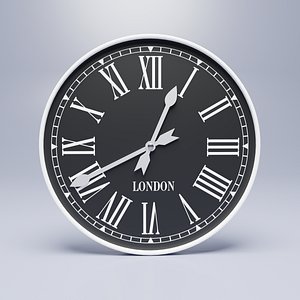 Wall clock London 3D