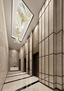 hallway interiors 3D model