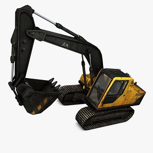 3d model excavator