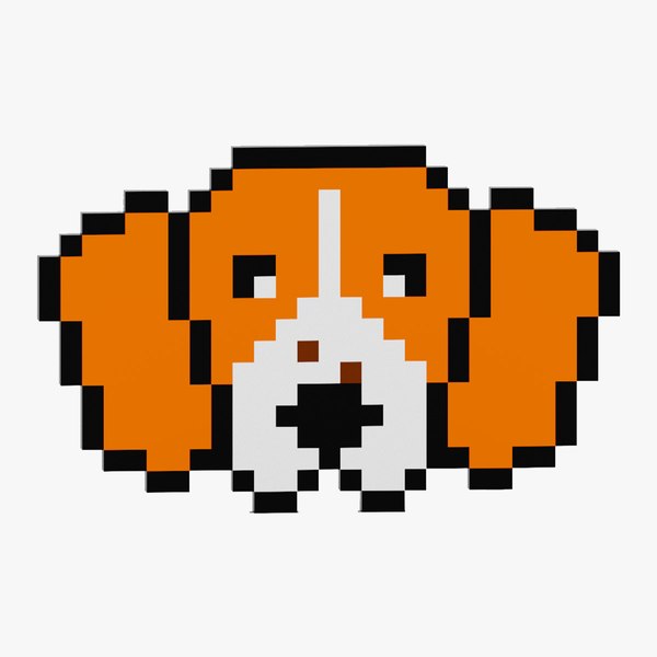 Pixel Beagle Symbol 3D - TurboSquid 1900024