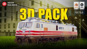 3D Indian Railways WAP-5 3D Pack model