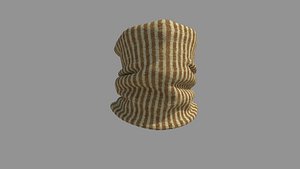 3D knitted turtleneck scarf
