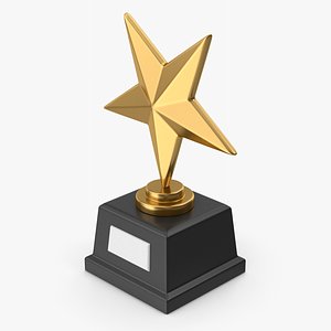 Gold Star Trophy Awards 3D model