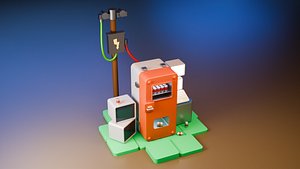 Modern Vending Machine 3D Scene
