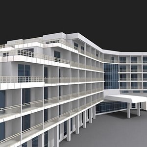 building hotel 3d max