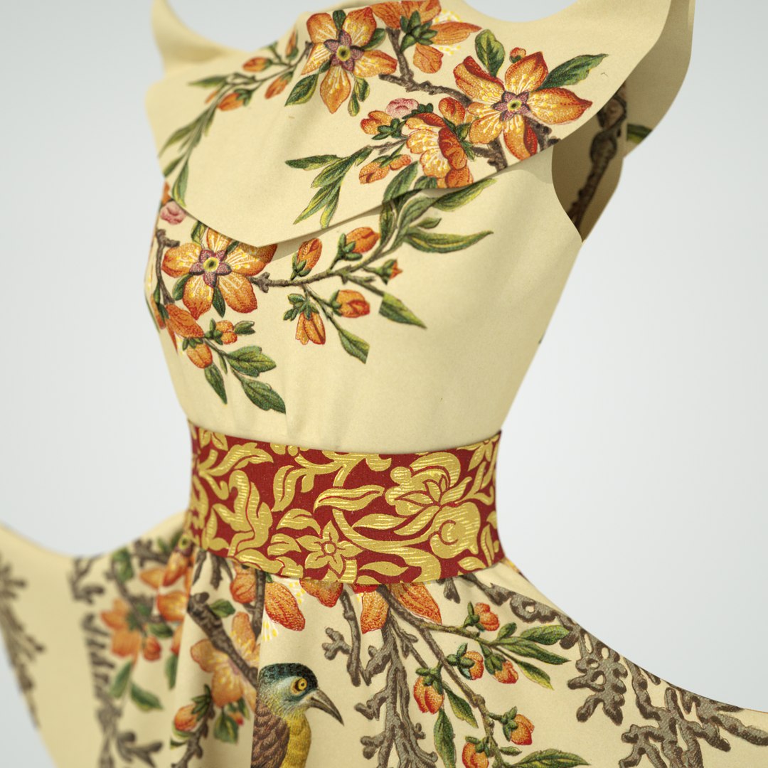 3d Model Of Chinese Dress