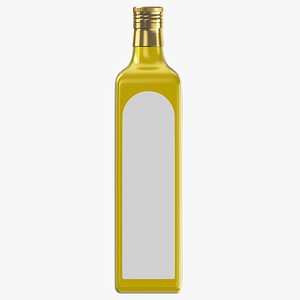 3D Olive Oil Glass Bottle