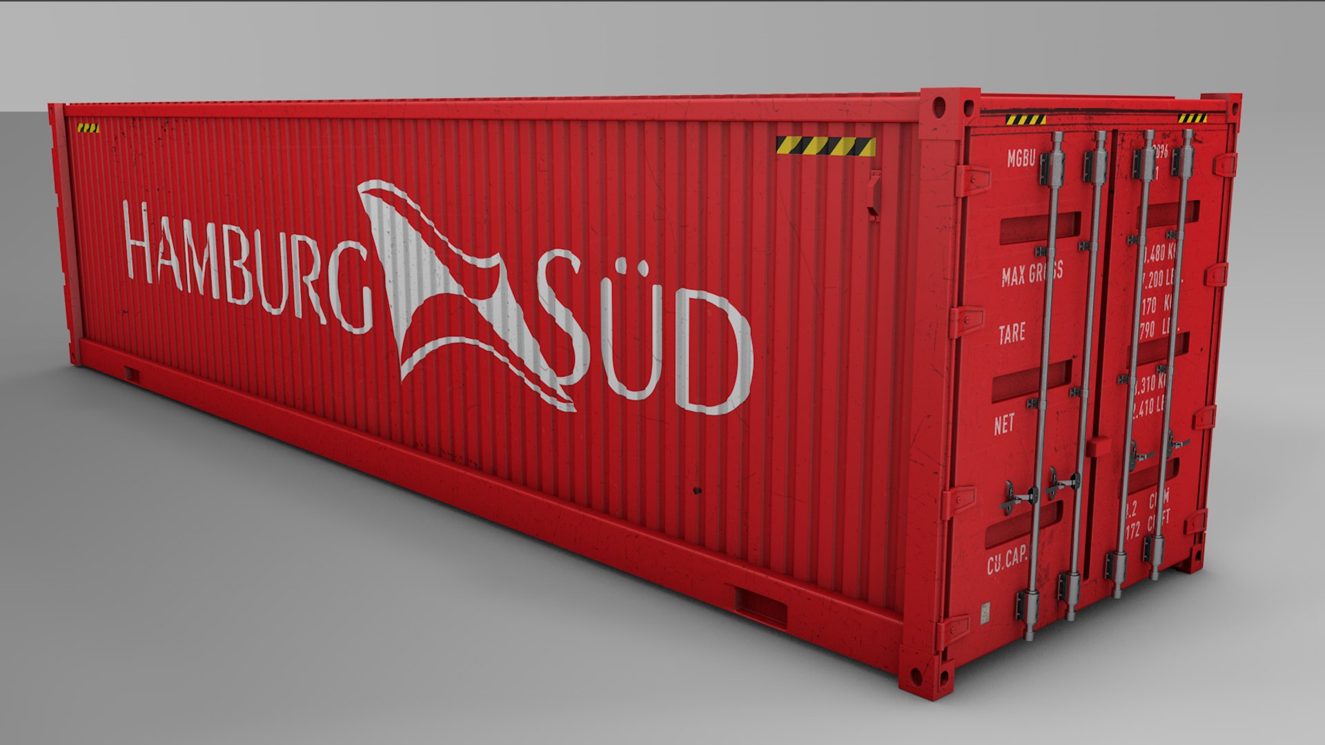 3D hamburg sud cargo container model - TurboSquid 1563502